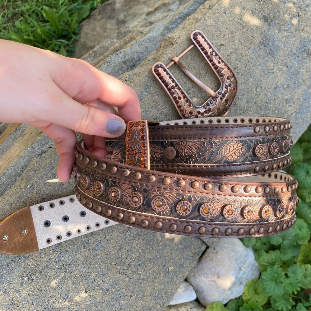 Rods Brown Medium Gunshell belt